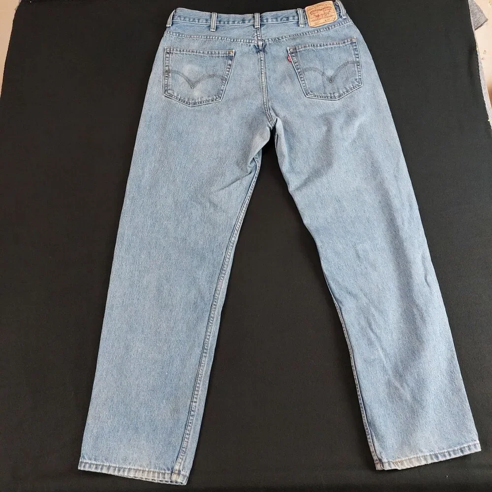 Levi's 550 Relaxed Fit Jeans Men's 38x34 Blue Natural Fade High Rise